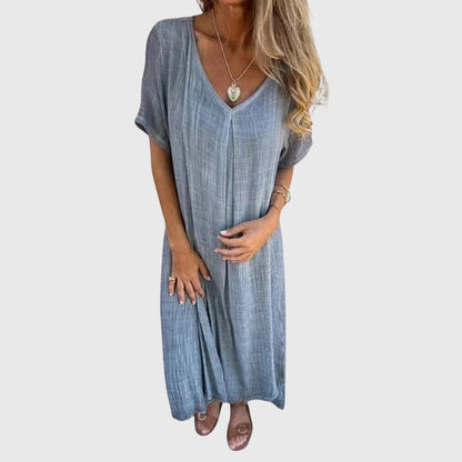 Fiona™ – Chic Lightweight V-Neck Dress