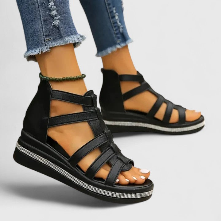 Kendall | Strass-Embellished Orthopedic Sandals