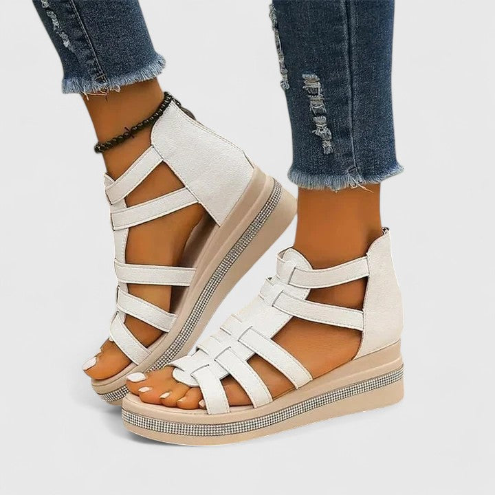Kendall | Strass-Embellished Orthopedic Sandals